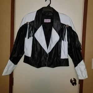 Vintage 1980's Acetate fringe cropped jacket